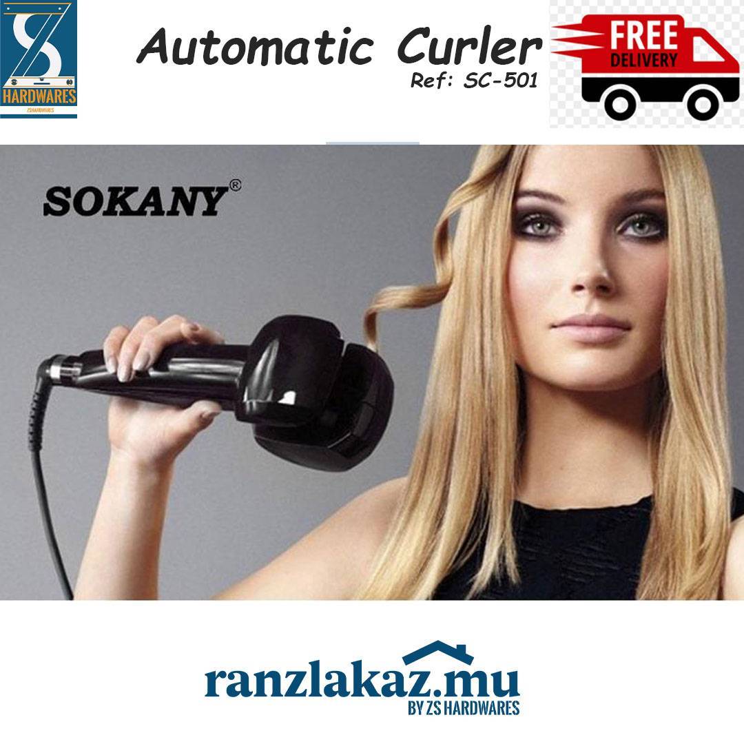 Automatic Hair Curler Sokany SC-501 , Quincaillerie ZS Hardware Store, Mauritius Automatic Hair Curler Sokany SC-501 , Quincaillerie ZS Hardware Store, Mauritius